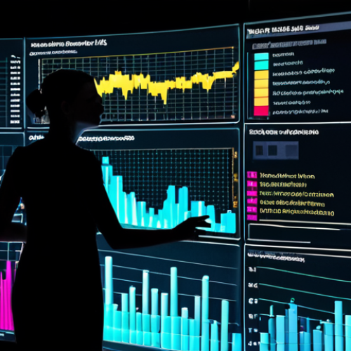 Home 4 **Prompt:** A dynamic conceptual art piece illustrating the transformative power of data visualization. Abstract, flowing streams of numbers and code morph into vibrant, insightful charts and interactive dashboards, glowing with understanding. A silhouette of a person reaches out towards the illuminated data, their posture conveying a moment of revelation and clarity. The background hints at a complex digital landscape, while the foreground is clean and focused on the visually rich, artistic data forms. High resolution, elegant, dramatic lighting, symbolizing the journey from raw data to compelling narrative.