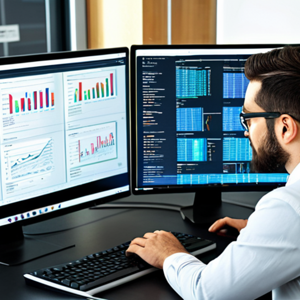 데이터과학자 하루 일과 - Data Preparation**

"A data scientist in a bright, modern office, fully clothed in professional atti...