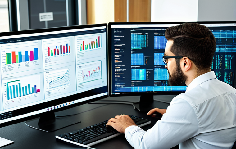 데이터과학자 하루 일과 - Data Preparation**

"A data scientist in a bright, modern office, fully clothed in professional atti...