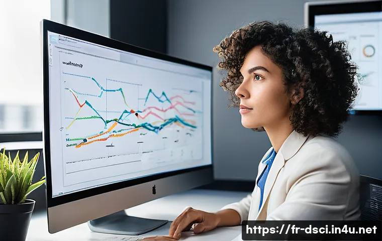 데이터과학 프로젝트 문제 해결 사례 - **A Focused Data Scientist in a Modern Workspace.**
    A diverse female data scientist, aged late 2...